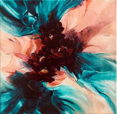 Original Abstract Floral Paintings by Tetiana Parysh