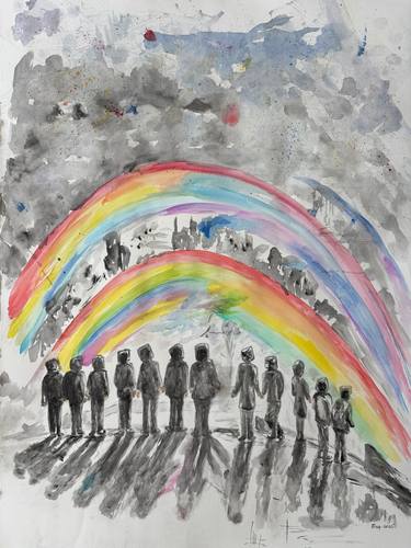 Original Symbolism Abstract Drawing by Eugen Serbanescu