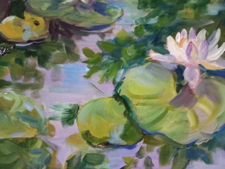 Original Impressionism Garden Painting by Natalya Smirnova