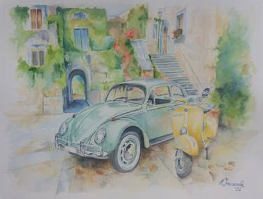 Print of Figurative Automobile Paintings by Natalya Smirnova