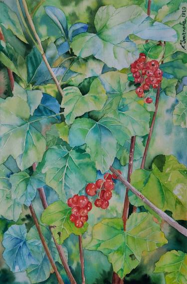 Original Expressionism Botanic Paintings by Natalya Smirnova