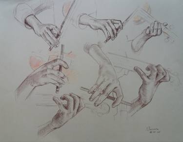 Violinist's hands thumb