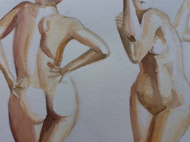 Original Expressionism Nude Painting by Natalya Smirnova