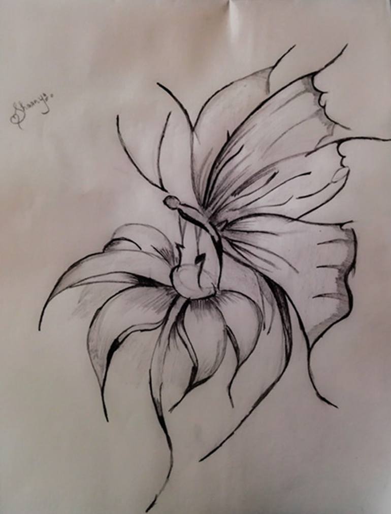 Original Art Deco Abstract Drawing by Shaanya V