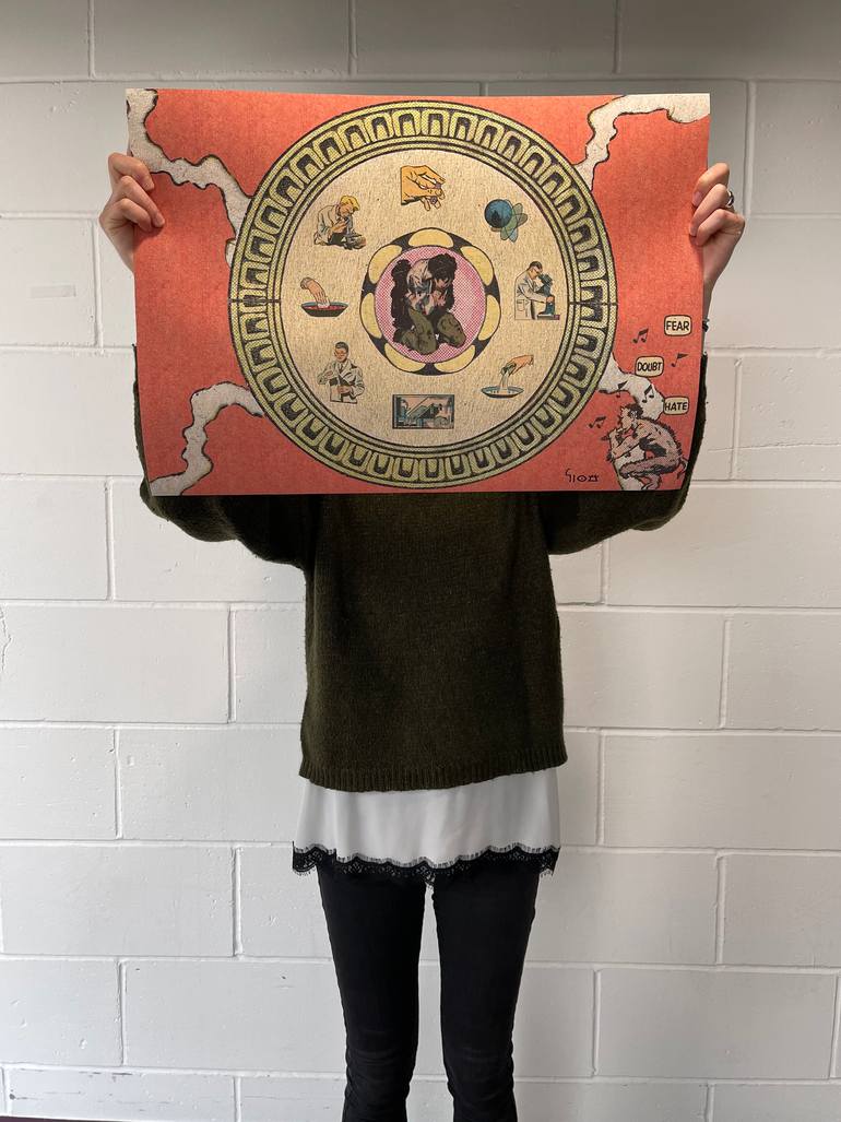 Original Conceptual Fantasy Printmaking by Gleyeson Gleyeson