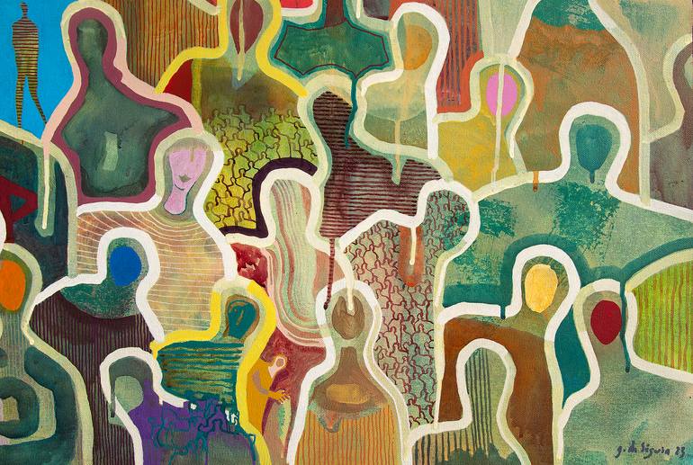 Original Contemporary People Painting by Gaëtan De Séguin