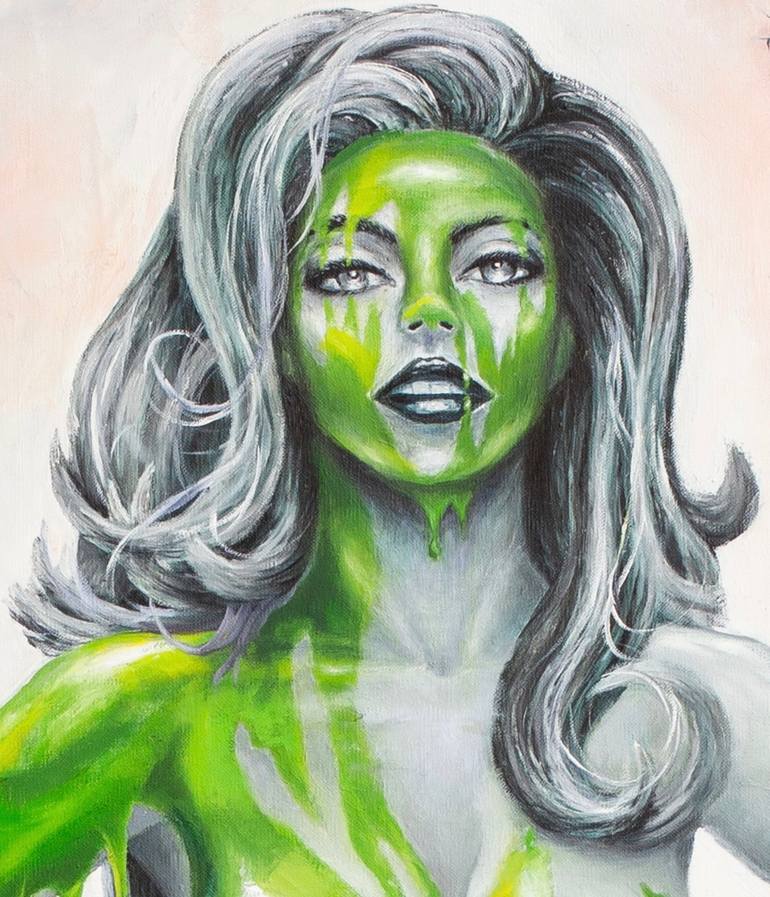 Original Pop Art Comics Painting by Alina Shimova