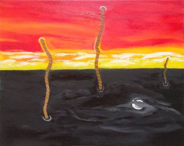 "Between waking and dream II - View of sea-sunset and sky-sea in the moonlight" thumb