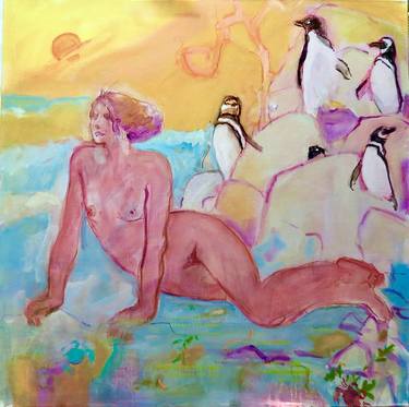 Original Figurative Nude Paintings by shelley feinerman