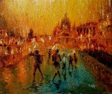 Print of Impressionism Cities Paintings by Jayaraj Lakshman