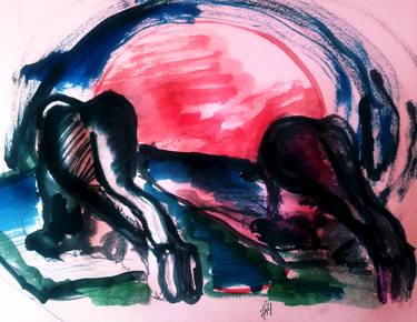 Print of Figurative Sports Paintings by Ljiljana Horvat