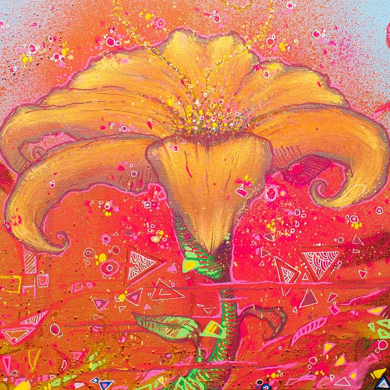Original Illustration Floral Painting by Ezequiel Cánovas