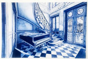 Original Figurative Architecture Drawings by Jacky Ananou