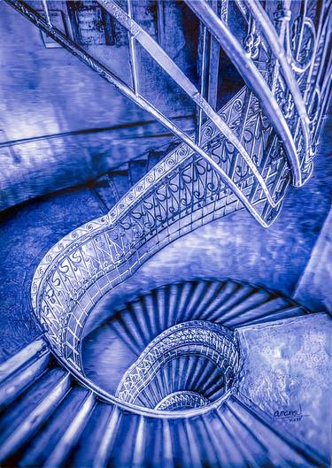 Original Figurative Architecture Drawings by Jacky Ananou