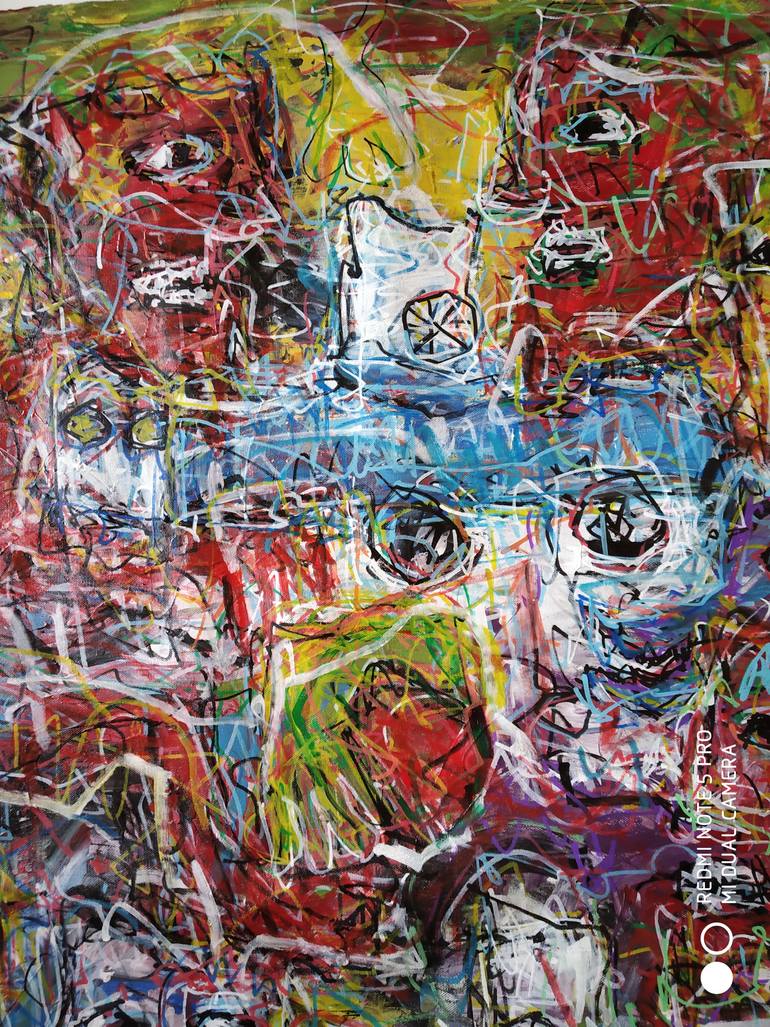 Original Abstract Expressionism Abstract Painting by Simrit Siingh
