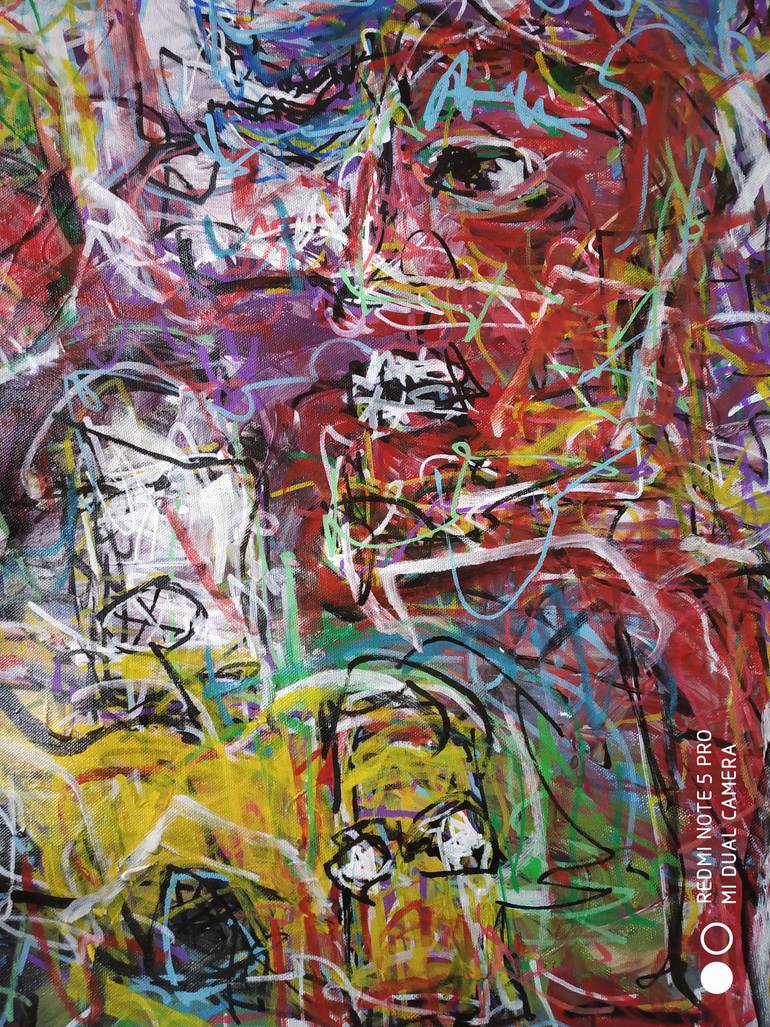 Original Abstract Expressionism Abstract Painting by Simrit Siingh