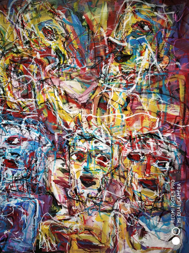 Original Abstract Expressionism Abstract Painting by Simrit Siingh