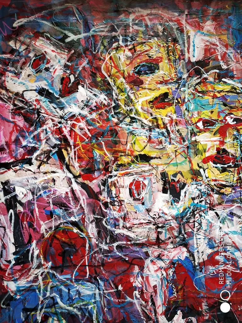 Original Abstract Expressionism Abstract Painting by Simrit Siingh