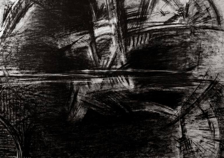 Original Abstract Expressionism Abstract Drawing by Sergio Figares