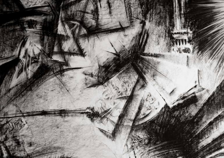 Original Abstract Expressionism Abstract Drawing by Sergio Figares