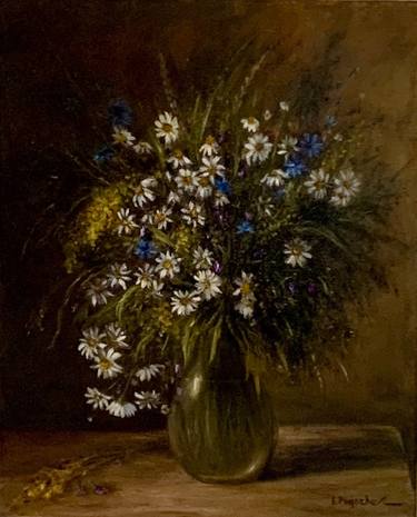 Original Impressionism Floral Painting by Elena Pogozheva
