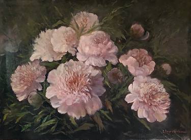 Original Impressionism Floral Painting by Elena Pogozheva