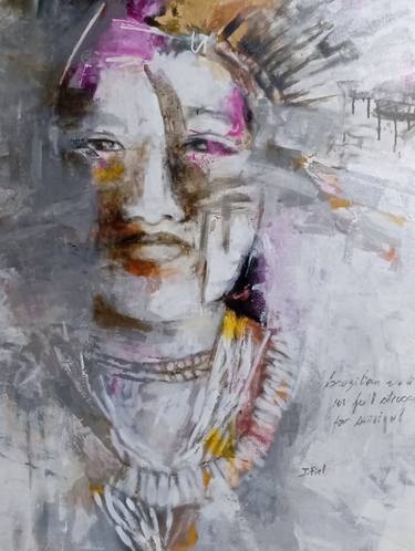 Original Abstract People Paintings by Juvenal Fiel Barbosa