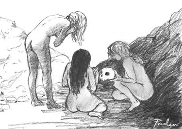 Original Figurative Nude Drawings by Randy Perdew