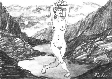 Original Expressionism Nude Drawings by Randy Perdew
