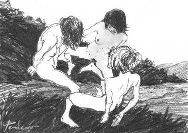 Original Fine Art Nude Drawings by Randy Perdew