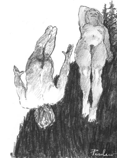Original Fine Art Nude Drawings by Randy Perdew