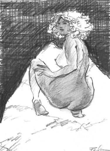 Original Fine Art Nude Drawings by Randy Perdew