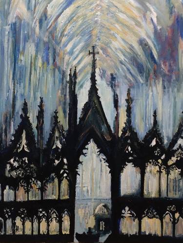 Original Expressionism Architecture Painting by Miranda Carins