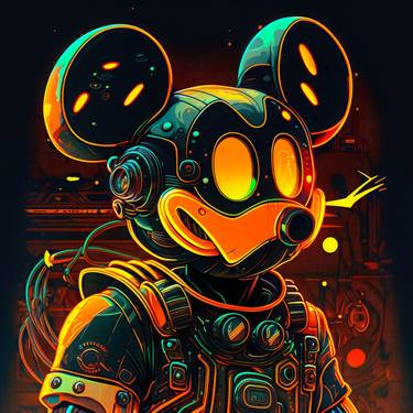 mickey mouse neon thumb