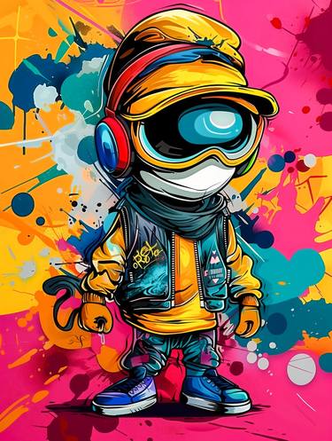 Original Graffiti Digital by CHEEKY BUNNY POP ART