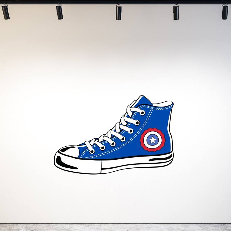 converse/ captain america/ wall art Sculpture by CHEEKY BUNNY POP ART |  Saatchi Art