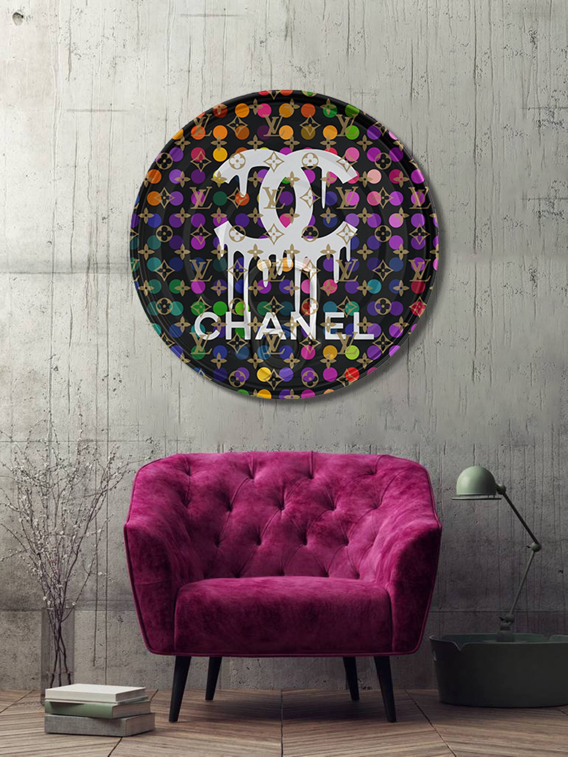 Coco chanel wall art circle Painting