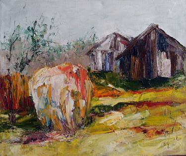 Original Expressionism Rural life Paintings by Tatiana Ermolchik