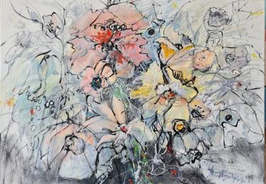 Original Contemporary Floral Painting by Tatiana Ermolchik