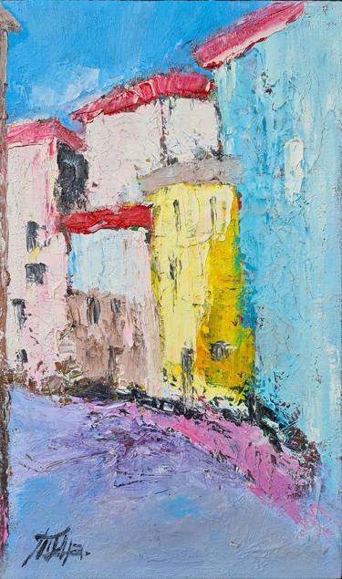 Original Expressionism Cities Paintings by Tatiana Ermolchik