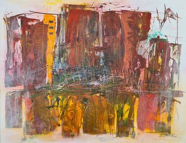 Print of Abstract Cities Paintings by Tatiana Ermolchik