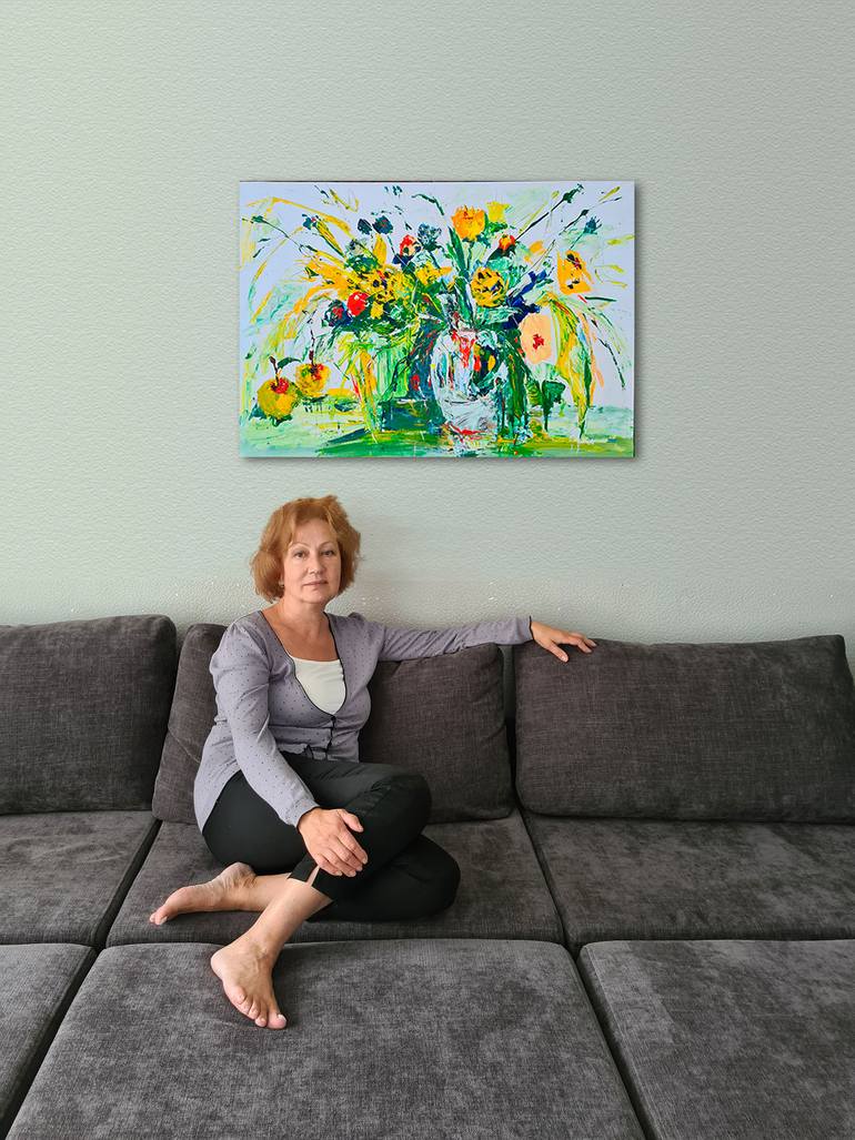 Original Expressionism Floral Painting by Tatiana Ermolchik