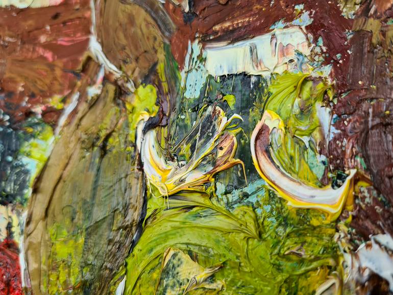 Original Abstract Expressionism Animal Painting by Tatiana Ermolchik