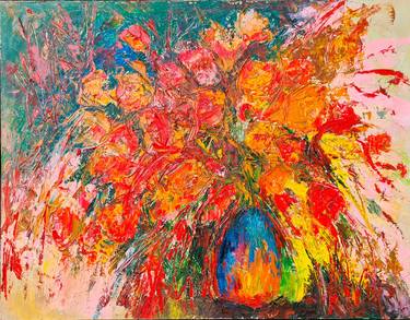 Print of Abstract Expressionism Floral Paintings by Tatiana Ermolchik