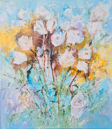 Original Abstract Floral Paintings by Tatiana Ermolchik