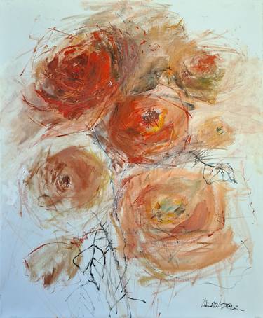 Original Abstract Expressionism Floral Paintings by Tatiana Ermolchik