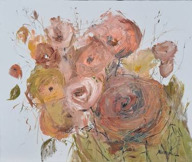Original Abstract Expressionism Floral Paintings by Tatiana Ermolchik