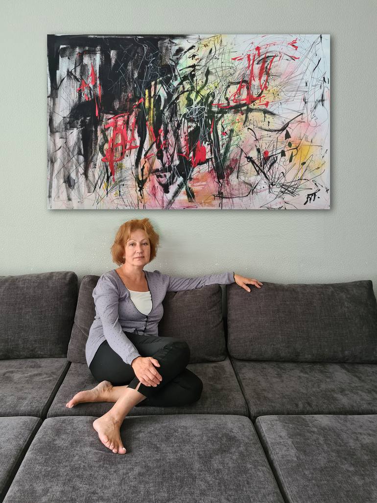 Original Abstract Expressionism Abstract Painting by Tatiana Ermolchik