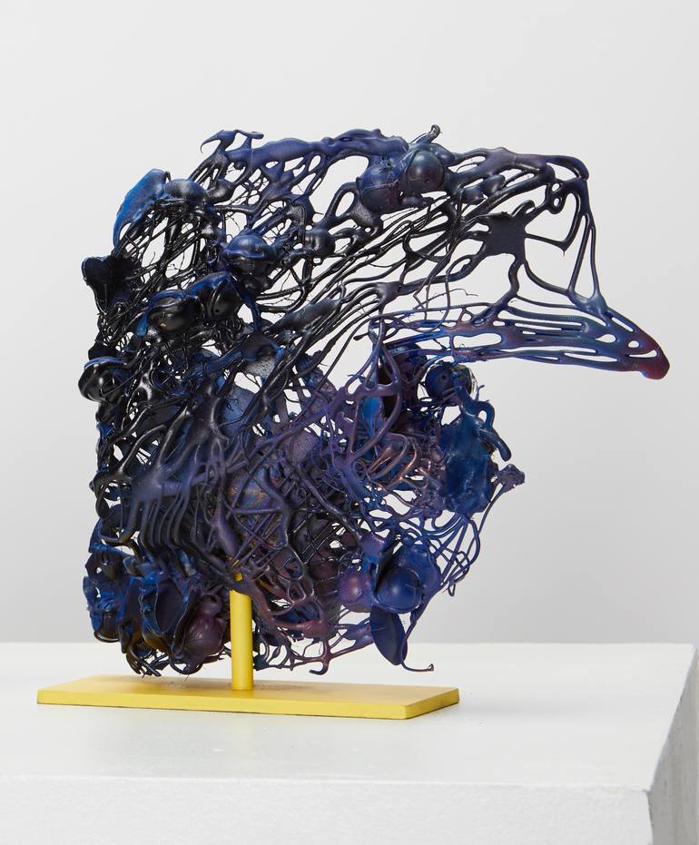 Original Abstract Expressionism Seascape Sculpture by Radka Salcmannova