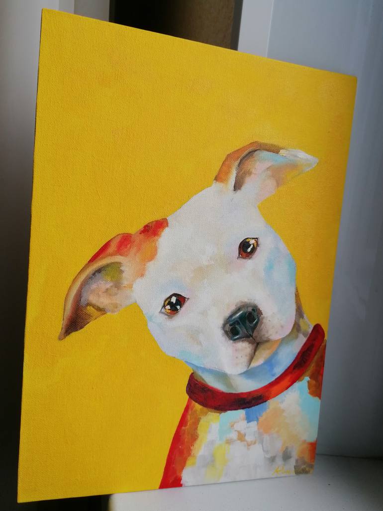 Original Impressionism Dogs Painting by Irina Kolykhalova